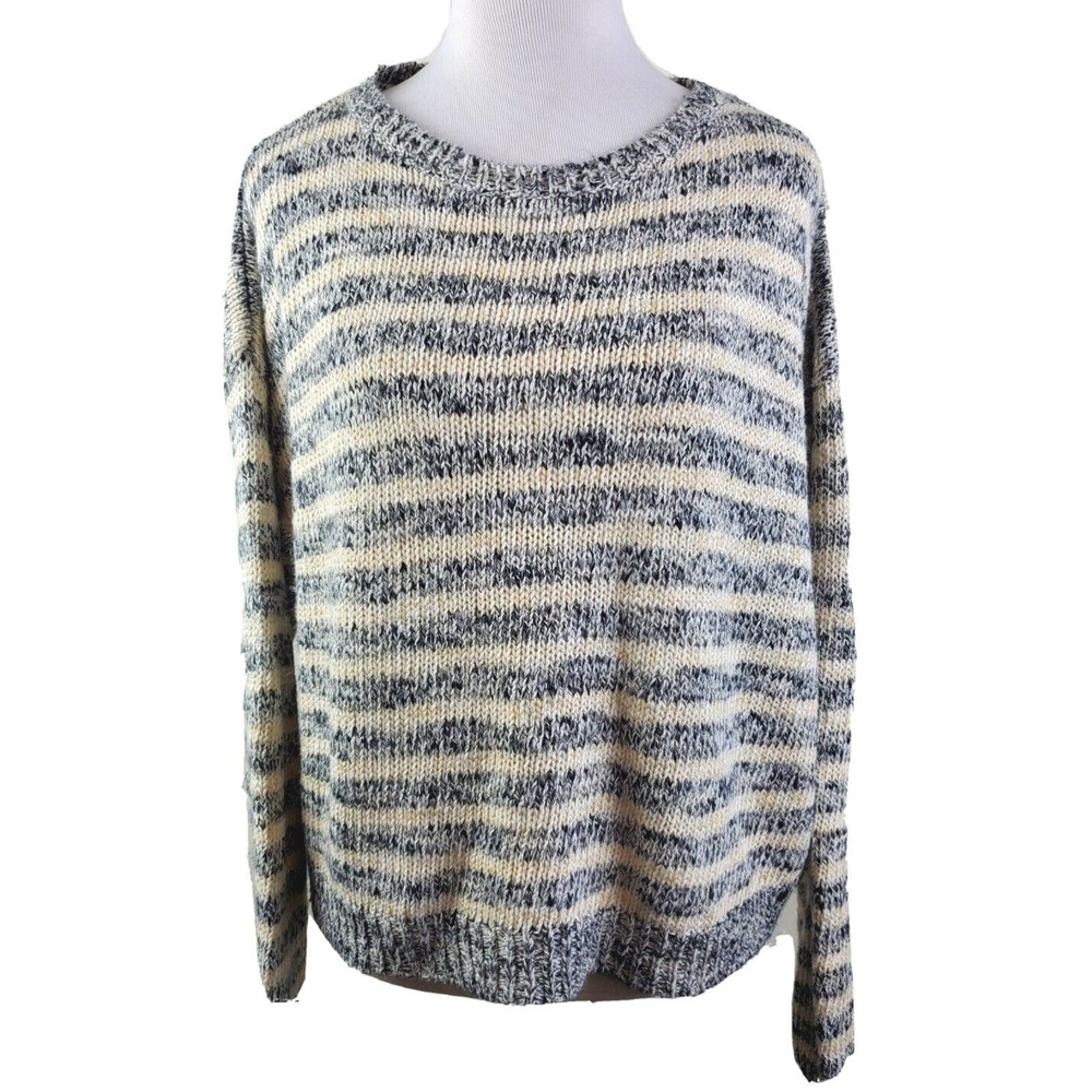 DENIM‎ & SUPPLY Ralph Lauren XL Sweater Women Striped BOXY Ivory Cotton